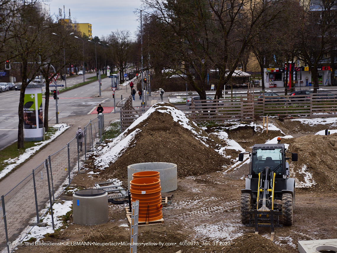 31.01.2023 - Baustelle Haus für Kinder in Neuperlach